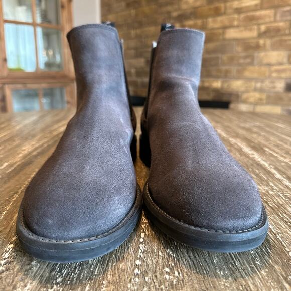 All Saints Harley Chelsea Slip On Suede Boots Men’s Gray Brown Size 11 (EU 44)